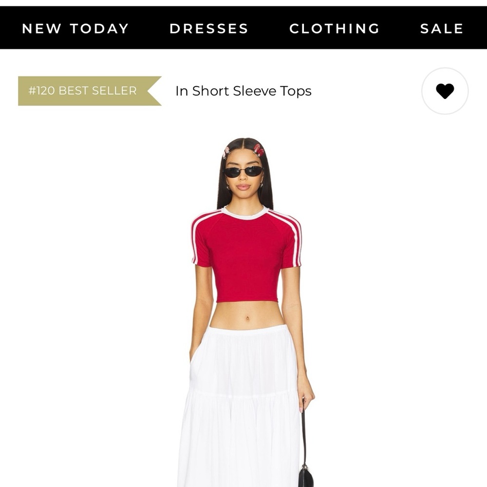 Revolve Red Crop Top - Picture 4 of 7